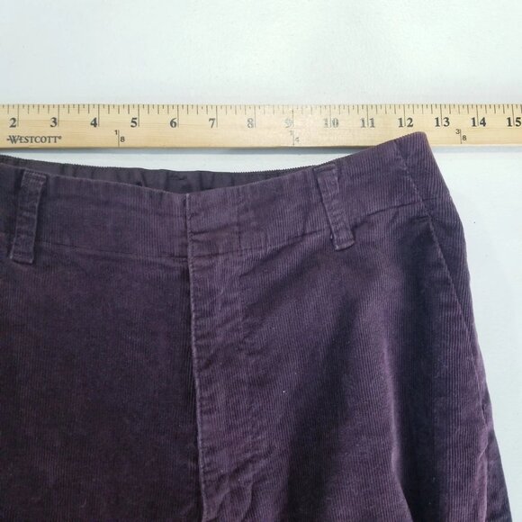 Uniqlo Corduroy Pants Women Size XS Burgundy Maroon Wide Leg - Picture 5 of 14